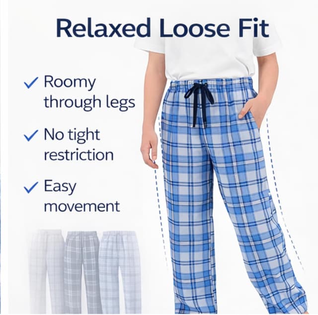 Detalle de US Angels 3-Pack Boys Pajama Pants (Soft Micro Fleece or Jersey Knit) – Kids PJ Bottoms, Size 7-20