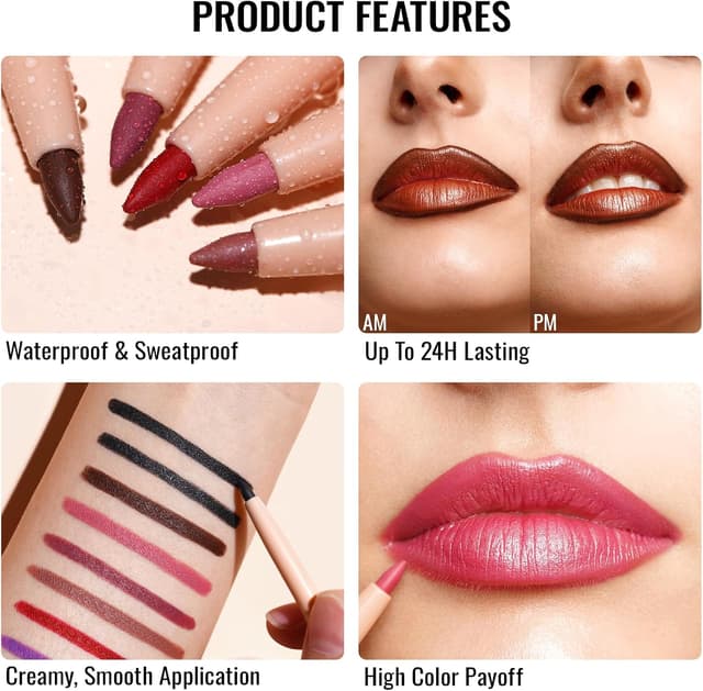 Detalle de OULAC Matte Lip Liner Set 24H