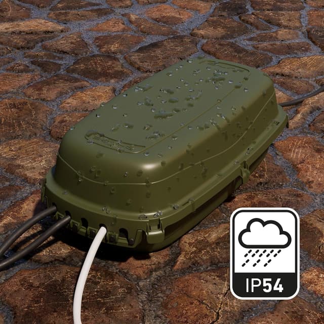 Detalle 2 de Boîtier étanche pour multiprise D-Line IP54 (cotes internes 290 × 125 × 110 mm) – couleur vert