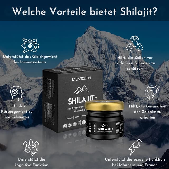 Detalle 2 de Shilajit MOVEZEN 30 g Fulvinsäure