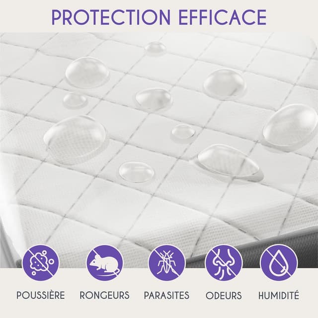 Detalle de Dreamzie housse de protection matelas pour déménagement et stockage 160x200 cm (épaisseur 30 cm) avec fermeture éclair