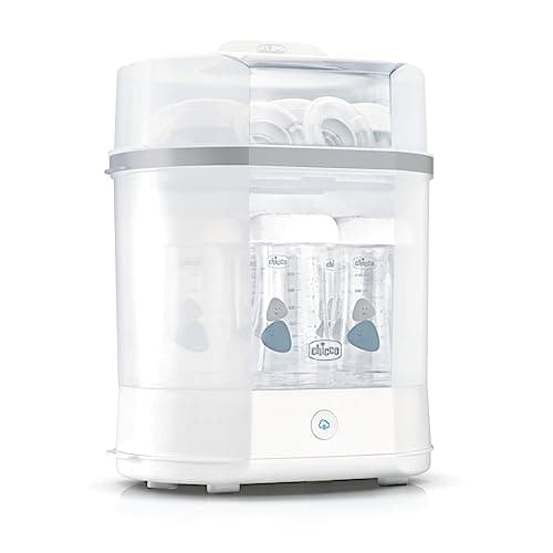 Imagen de Chicco Esterilizador Eléctrico, Esterilizador de Biberones, Sacaleches y Chupete, con 3 Configuraciones y Apagado Automático, Apto para Microondas, Universal hasta 6 Biberones de 330 ml, Blanco en OfertitasTOP