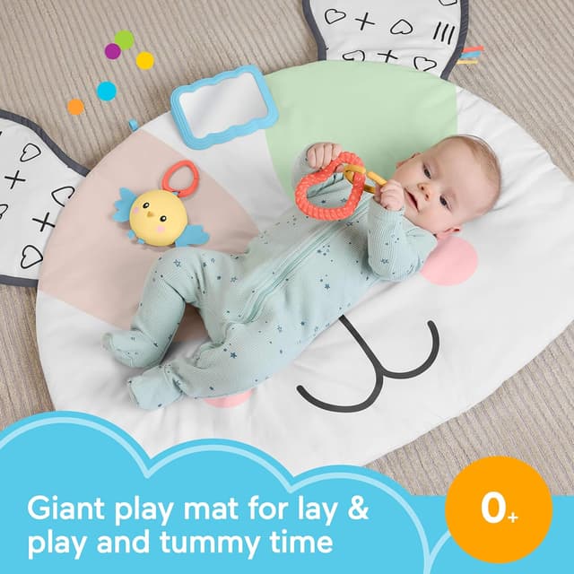 Detalle 2 de Fisher-Price Puppy Perfection Giant Play Mat (HYR51) – baby tummy time toy for 0+ months