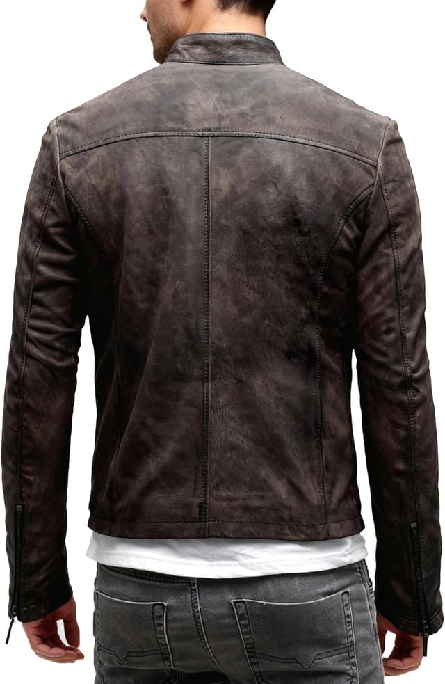 Thumbnail 4 de Crone Epic Lederjacke Cleane Basic Herren