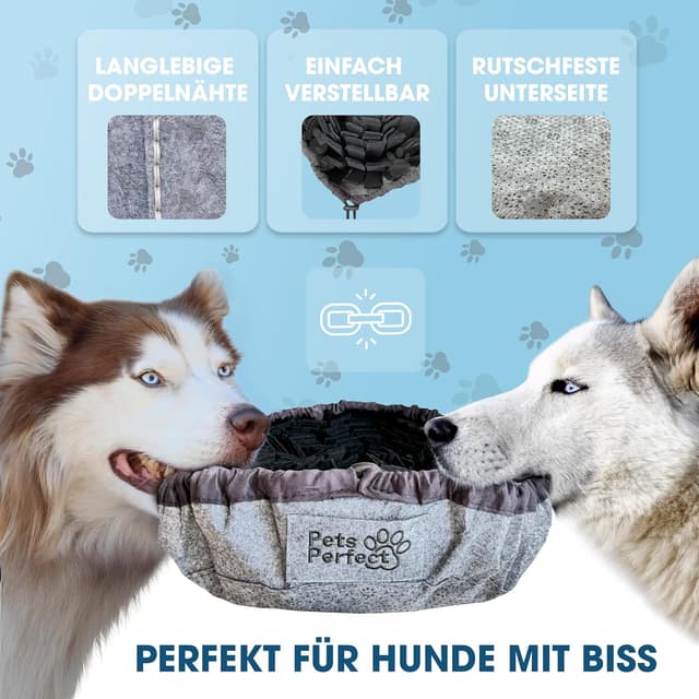 Detalle de Pets Perfect® Schnüffelteppich Hund – Intelligenzspielzeug & Schnüffelmatte für Nasenarbeit, rutschfest & waschbar