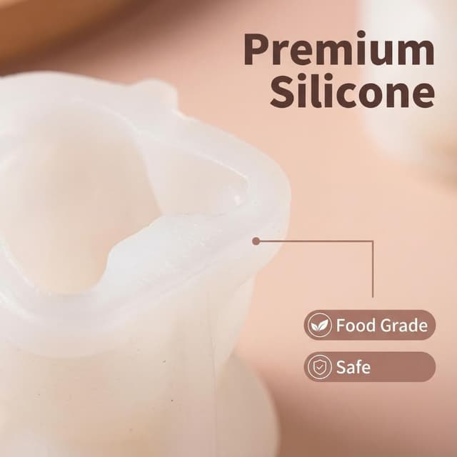 Detalle 2 de Moule à bougie en silicone Lapin de Pâques 3D – lot de 2 moules lapins