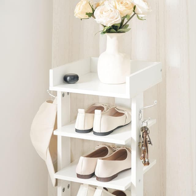 Thumbnail 4 de HOOBRO Zapatero Vertical de 7 Niveles 🥿 Ahorro de Espacio Blanco