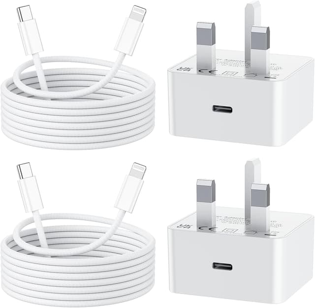 Detalle de Fast Charge for iPhone 14 13 2Pack 25W PD Charger Cable 2M
