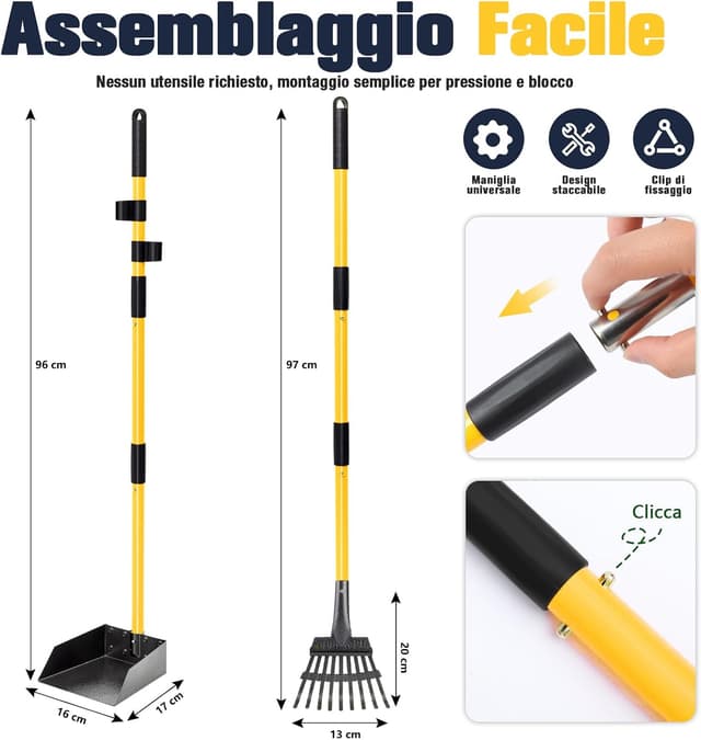 Thumbnail 6 de CJYMMFAN Paletta per escrementi con manico lungo 🐾