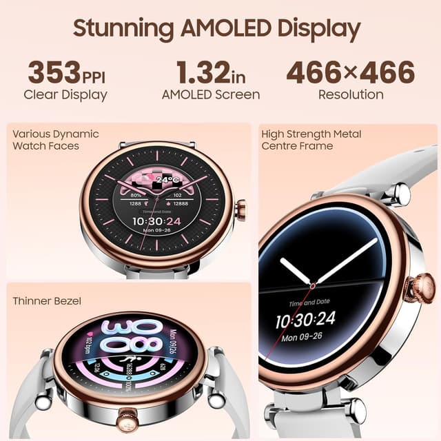 Detalle de TOZO S8 AMOLED smartwatch 1.32-inch