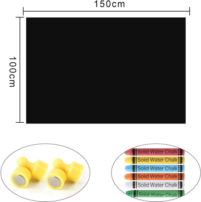 Detalle de Magnetische selbstklebende Tafelfolie 100 x 150 cm inkl. Magnetfolie, 6 Kreiden und 4 Magneten