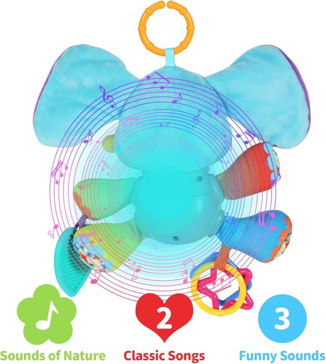 Detalle de Multifunctional elephant music toy with 12 songs