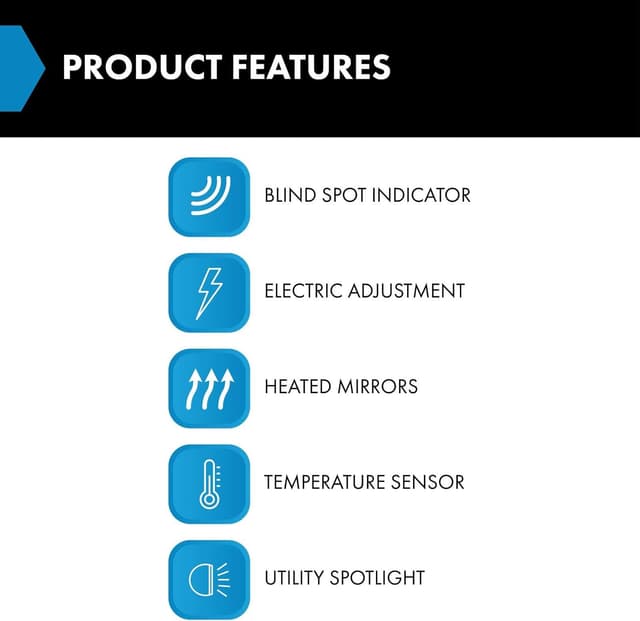 Thumbnail 1 de TRQ Right Power Heated Mirror