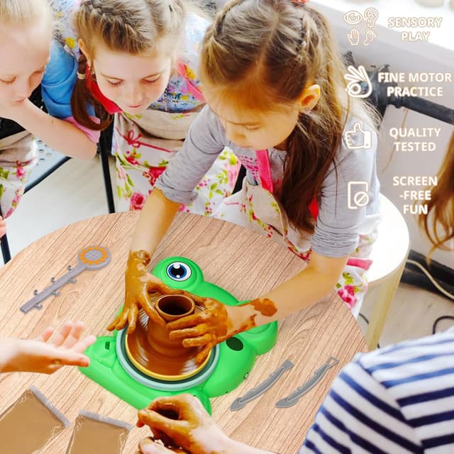 Detalle 2 de Aujazyble Pottery Wheel for Kids 8-12 🎨