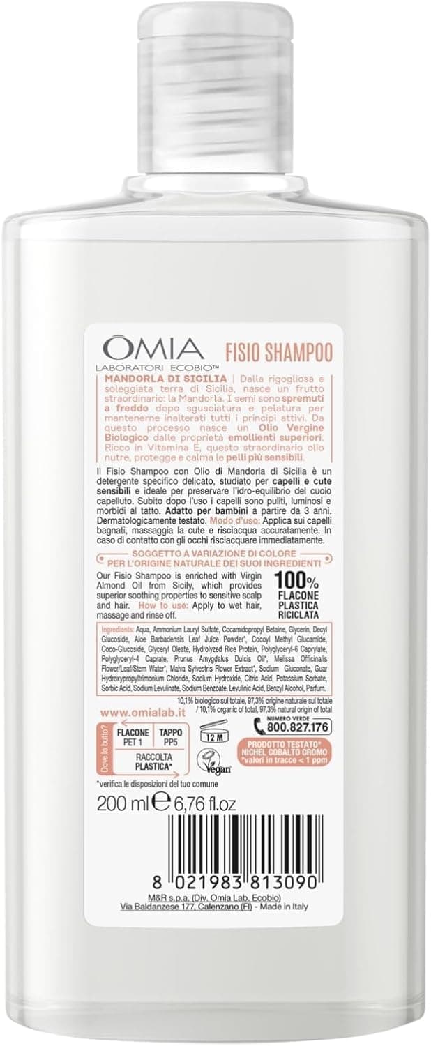 Thumbnail 1 de Omia Fisio Shampoo Olio di Mandorla 4x200 ml
