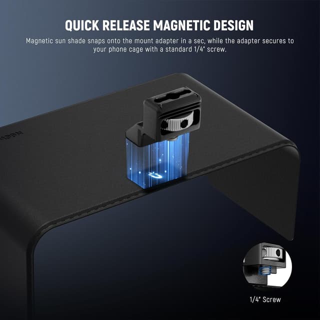 Detalle de NEEWER Parasol para iPhone 16 Pro Max PA084