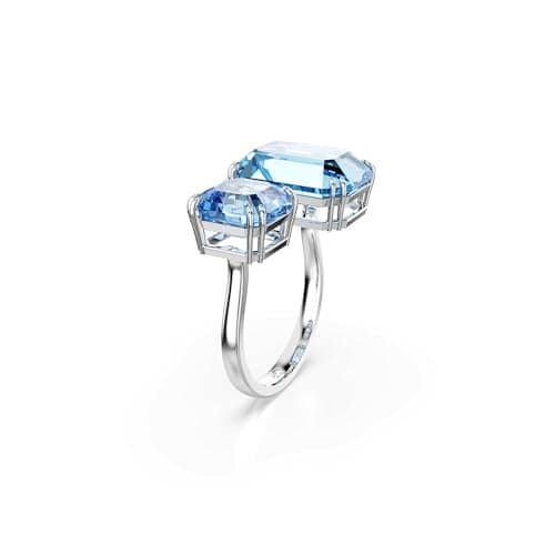 Detalle 2 de Swarovski Millenia anillo abierto azul, talla octogonal 💍