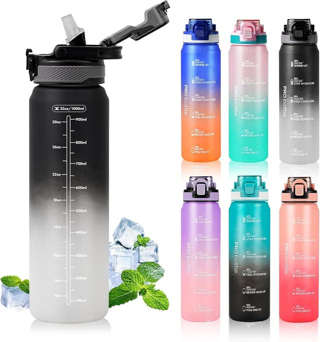 Detalle de SEASEVEN Sports 1L water bottle with straw 🚰