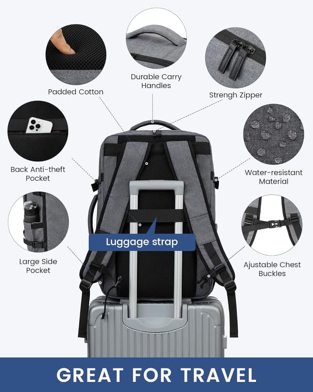 Thumbnail 4 de LOVEVOOK sac cabine 40 L pour voyage