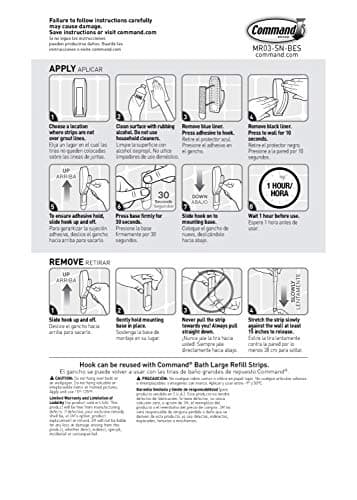 Thumbnail 10 de Command Bath Modern Reflections Gancho níquel satinado, 1 unidad