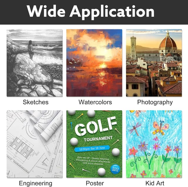 Detalle de A3 Display Book Folder (Black) – 40 Pocket A3 Presentation Portfolio with Clear Plastic Sleeves