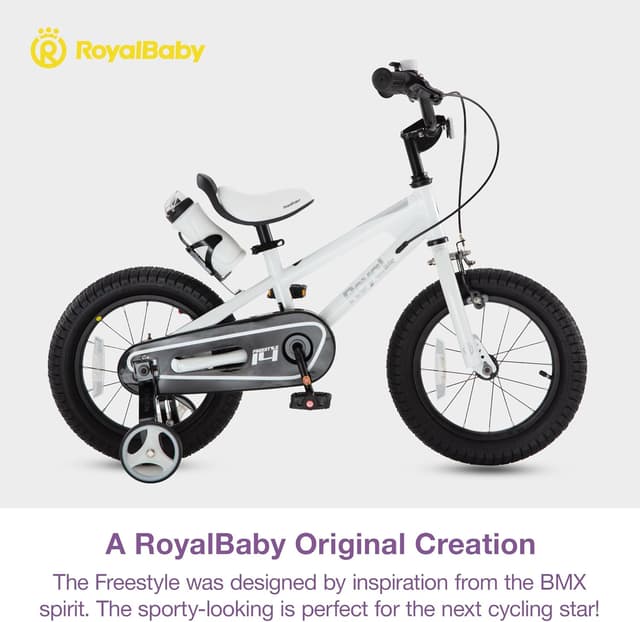 Detalle 2 de RoyalBaby Kids Bike with Dual Handbrake for Beginners (12/14/16/18/20 Inch) for Ages 3–10