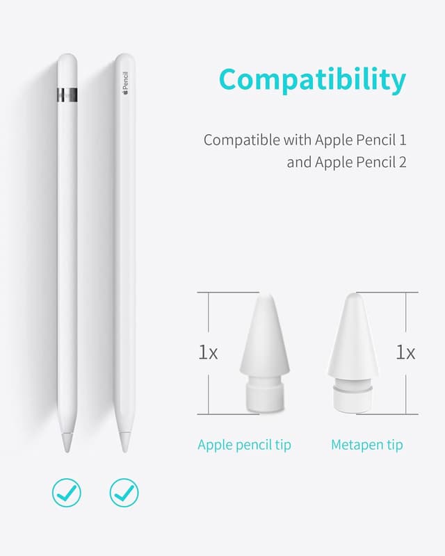 Detalle 1 de Metapen 4 Pack Tips for Apple Pencil Pro