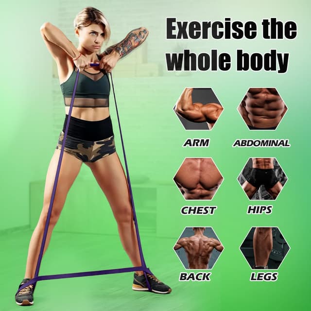 Detalle 2 de WHATAFIT Resistance Bands Pull Up Assist Bands Set with Handles (5-Level Progressive System)