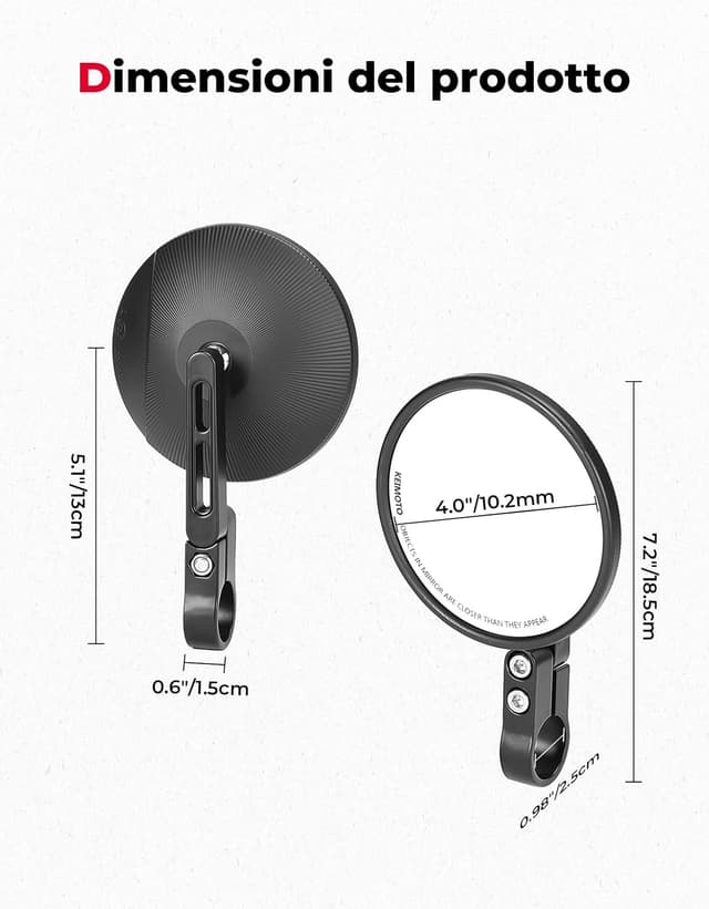 Thumbnail 5 de KEMIMOTO Specchietti Moto Omologati E24 2 pezzi