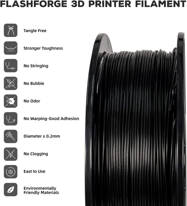 Thumbnail 1 de Flashforge ABS Pro Filament 1.75mm Black