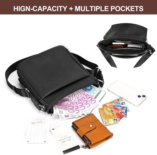 Thumbnail 6 de Leathario Bolso Bandolera Hombre 24x6x27 cm