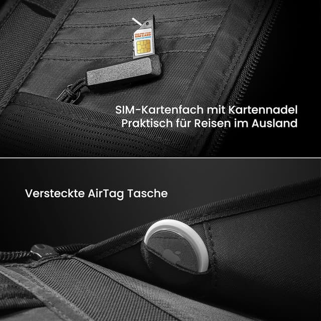 Detalle 1 de tomtoc Reisepass Tasche 24 x 13 x 3 cm