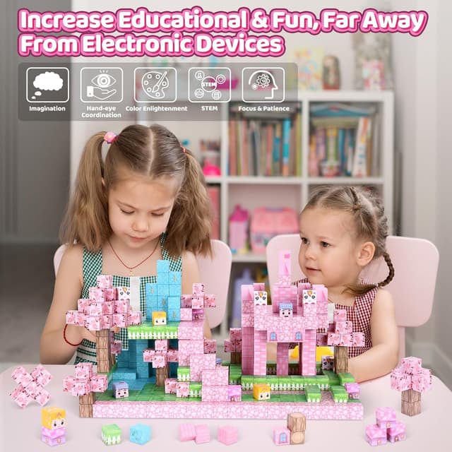 Thumbnail 4 de YIHANG 100PCS Magnetic Blocks for Kids