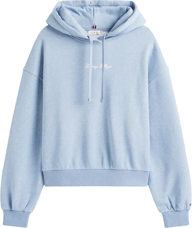 Detalle de Tommy Hilfiger Sweat à Capuche Femme Classic Script Fleece