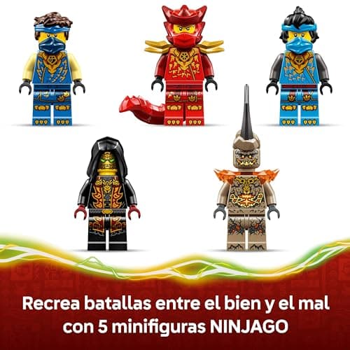 Detalle de LEGO Ninjago 2en1 Coche Transformable de Jay (71856): camión con 5 minifiguras, Kai y Nya