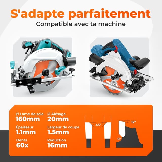 Thumbnail 4 de BAUBECK Lame de scie 160 mm 60T coupe fine