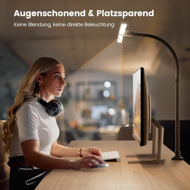 Thumbnail 5 de APMIEK Doppelkopf Schreibtischlampe LED 24W