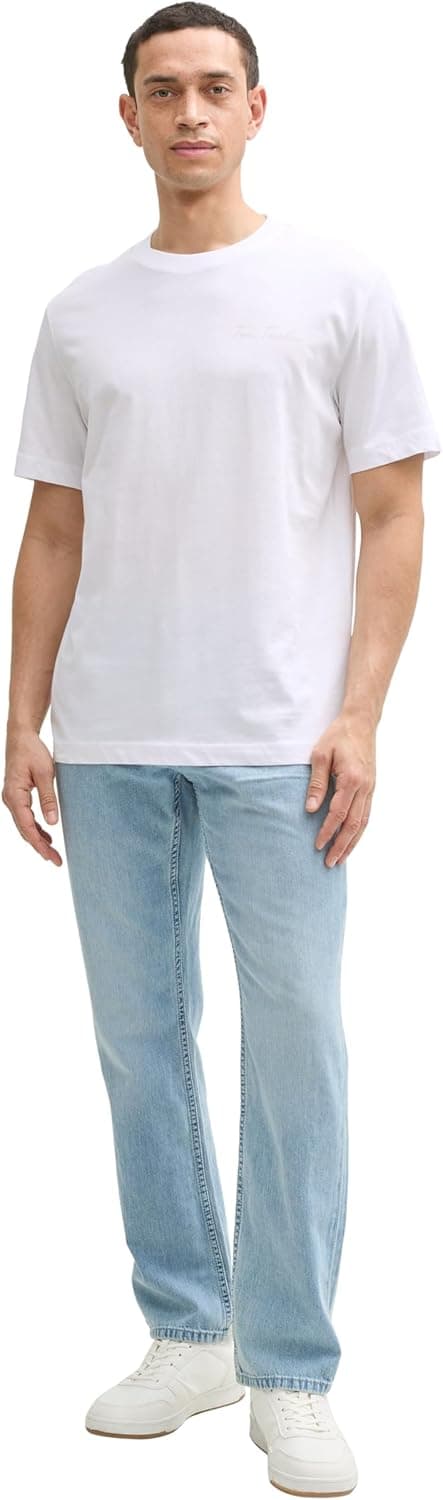 Detalle de Tom Tailor 1046711 T-Shirt da uomo a maniche corte (confezione da 1)