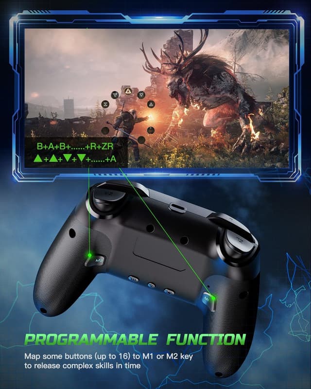 Detalle de VOYEE Switch Pro Controller 1000mAh