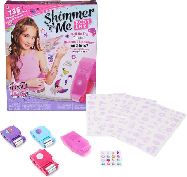 Detalle de Cool MAKER Shimmer Me Body Art 🎨 Kit de Tatuajes Temporales Niñas