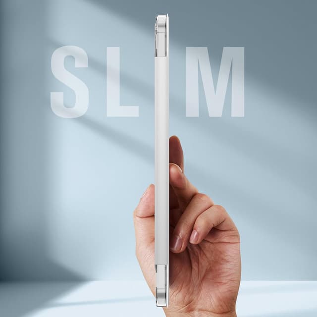 Detalle 2 de Fintie Hülle für iPad 11. Generation (2025, 11 Zoll A16) & iPad 10. Generation (10,9 Zoll) – ultradünnes Case mit transparenter Rückseite, Auto Wake/Sleep, Silber