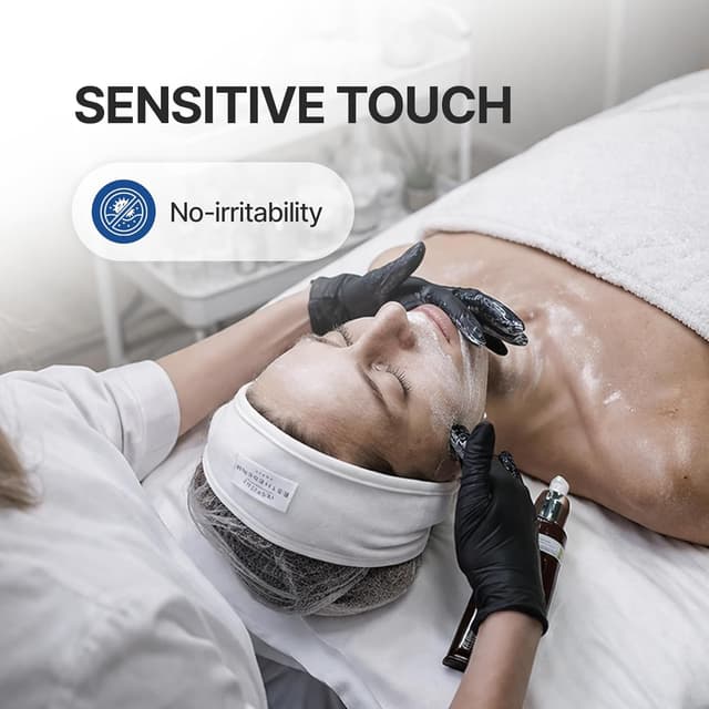 Detalle de Schneider Vinyl Synthetic Exam Gloves, 4 Mil (Latex-Free) — Disposable Black Gloves for Medical, Food Prep & Cleaning