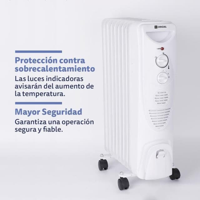 Detalle 2 de Origial EASYWARM 2000W radiador de aceite 2000W con 9 elementos