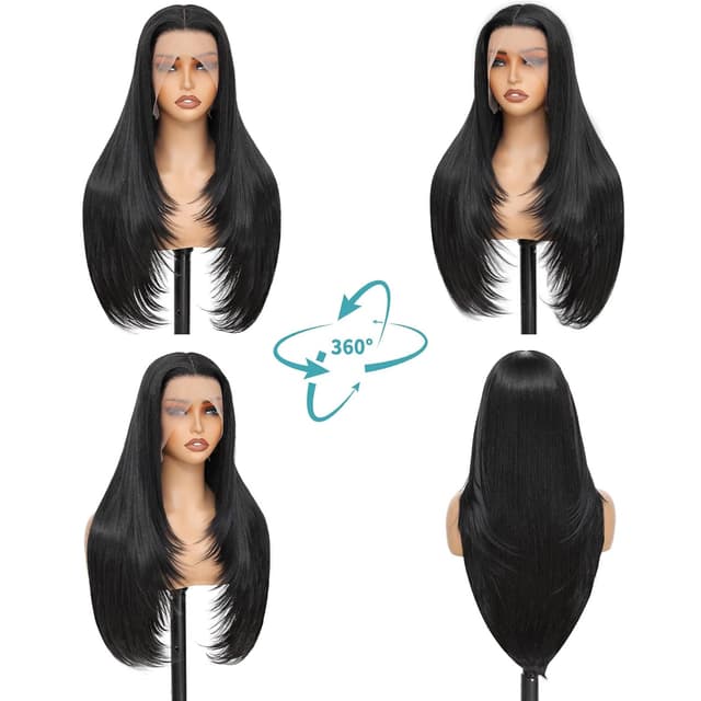 Thumbnail 2 de Synthetic Lace Front Wig 13x4 HD Lace 26" Straight Wig 🎀