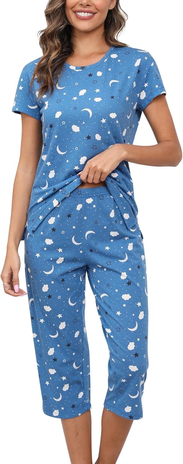 Detalle de PNAEONG Women Pajama Set with Capri Pants