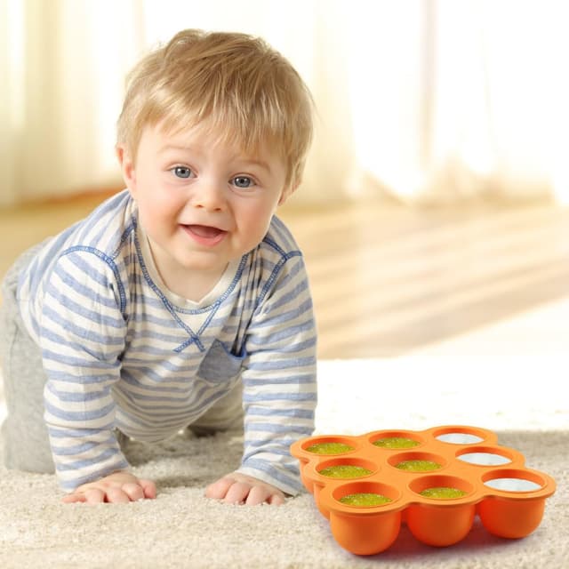 Thumbnail 6 de Aolso Babynahrungs-Aufbewahrungsbehälter 9 Fächer Orange