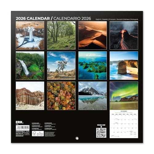 Thumbnail 4 de Grupo Erik Calendario 2026 pared Naturaleza 30x30 cm 🗓