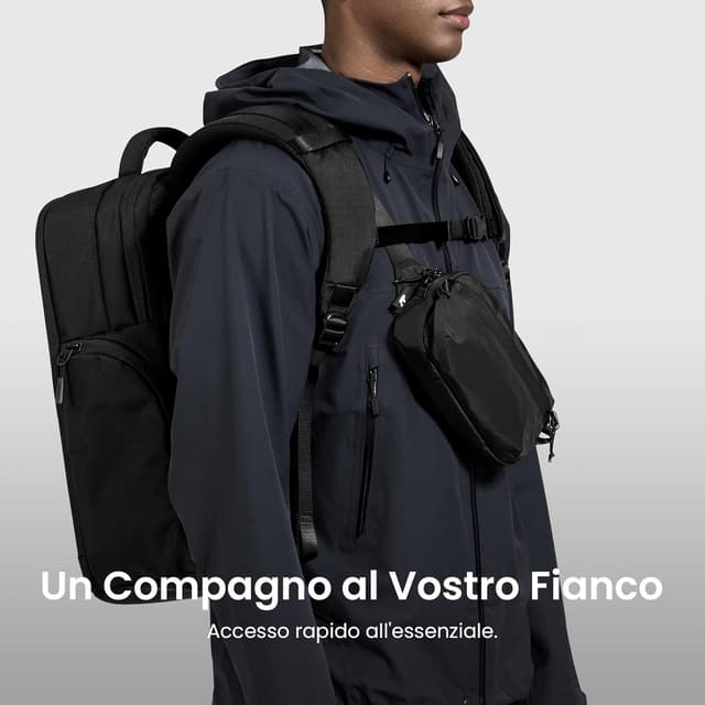 Thumbnail 6 de tomtoc 1,5L borsa da petto con protezione RFID, tracolla impermeabile (narrio) per viaggi e uso quotidiano