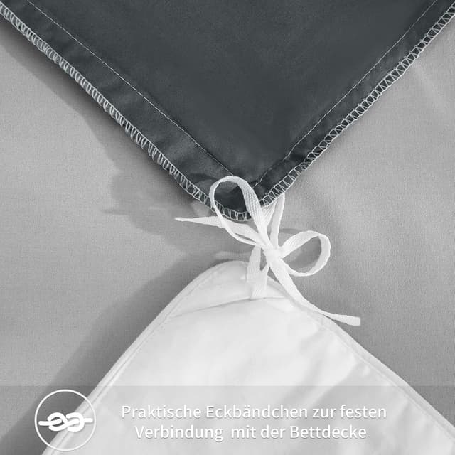 Thumbnail 5 de RUIKASI Bettwäsche 135x200 4-teilig Anthrazit