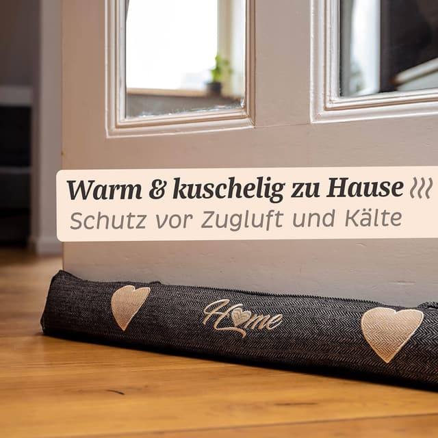 Thumbnail 1 de Praknu Zugluftstopper für Türen 90 cm – waschbarer, extra schwerer Windstopper in Grau